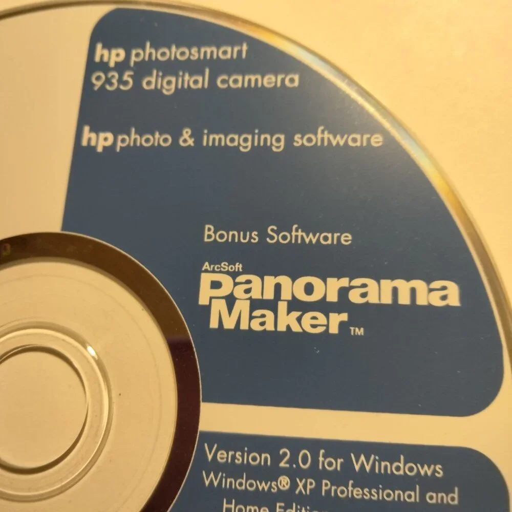 HP Photosmart 935 digital Camera Photo Imaging Software Panorama Maker CD